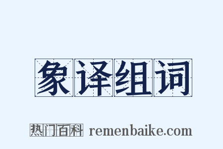 象译组词是什么意思的图片